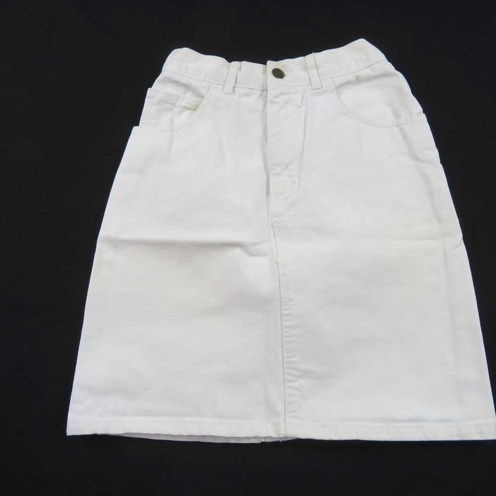 GUESS Denim Jean Skirt Georges Marciano Zip Fly Womens Sz 26 Meas 22x19 1980s